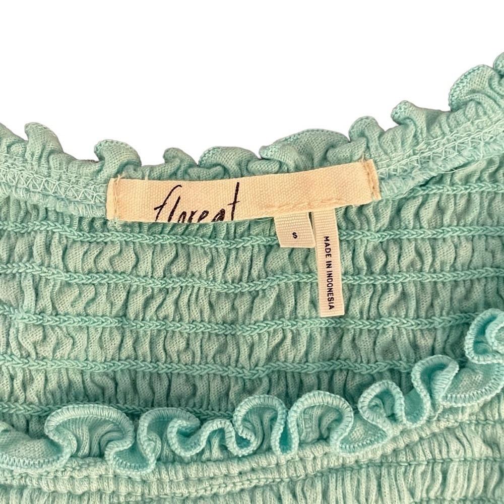 Anthropologie Floreat Smocked Ruffle Tank, Size S - Picture 3 of 6